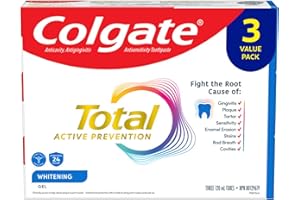 Colgate Total Toothpaste, Whitening, 3 X 120 mL