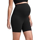 CRZ YOGA Womens Butterluxe Maternity Yoga Shorts 6" - Over The Belly Pregnancy Workout Athletic Biker Shorts