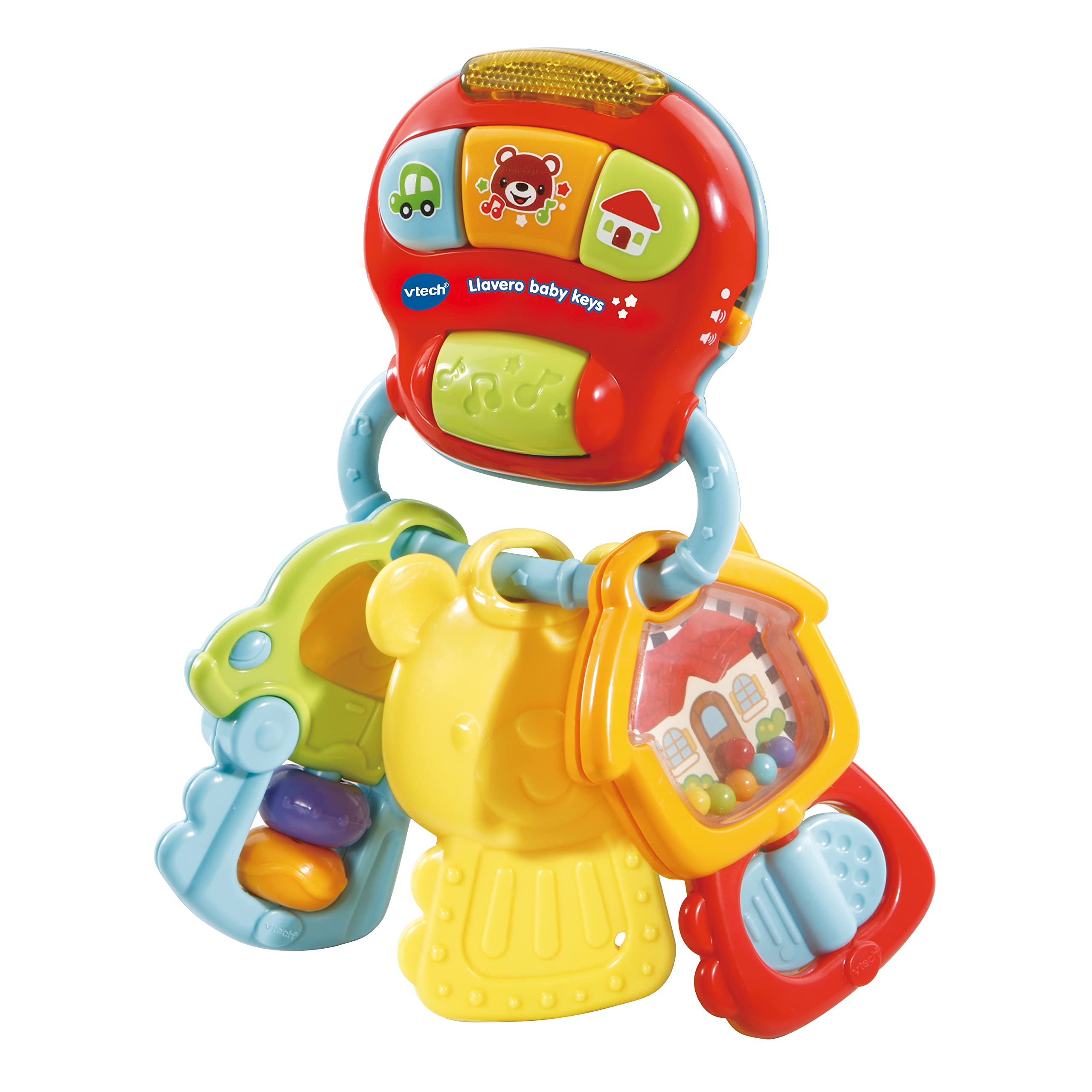 VTech - Baby Keys Interactive Electronic Rattle with Voice and Lights (3480-505122), Assorted Colour/Model