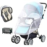 V-FYee Moustiquaire pour poussettes et sièges auto Blanc