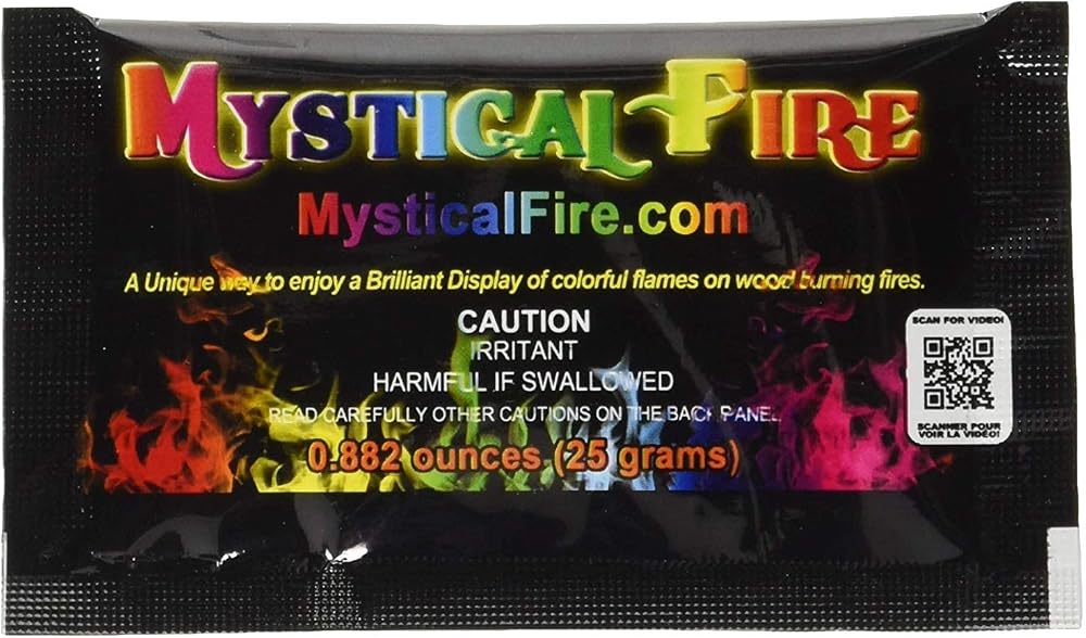 Mystical Fire Set of 10 Multicoloured Flame Packs - 12x5x10 cm
