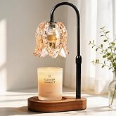 Zackoo Candle Warmer Lamp with Timer, Dimmable, Height-Adjustable | 2/4/8H auto shutoff, stepless dimming, fits candles 1.5-5.5 in tall, includes two 50W bulbs, helps wax melt evenly