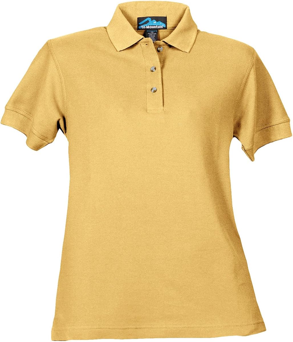 Trimountain Women cotton pique golf shirt. GOLD XXXLarge at