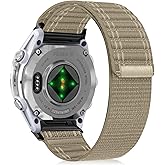 RosMank 20mm Quickfit Nylon Watch Band Compatible with Garmin Fenix 8 AMOLED 43mm/7S Pro/7S/6S Pro/6S/5S/5S Plus, Wavy Replacement Strap for Approach S70 42mm/Instinct E 40mm/Descent Mk3s