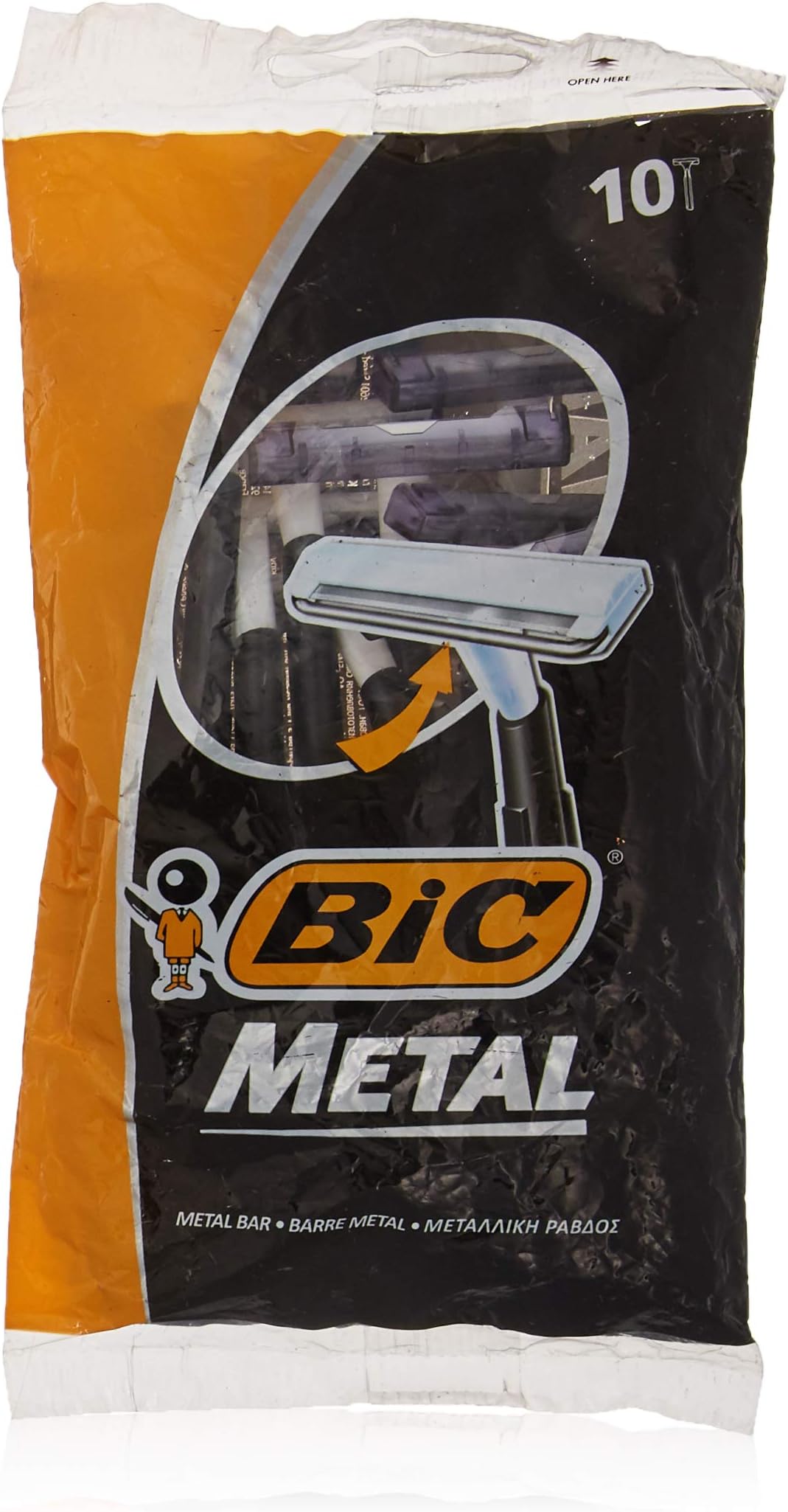 Bic Metal Disposable Men's Shaving Razors, 10-Count x 1 Pack