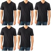 Fruit of the Loom Men's V-Neck Tee (Pack of 5) | Breathable soft cotton V-neck with comfort-move sleeves, a lay-flat collar and moisture wicking; six pack.