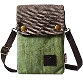 WITERY Small Canvas Crossbody Bags for Women Cute Cloth Purse Phone Pouch Shoulder Bag Purse Wristlet Wallet for Teen Girls