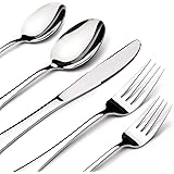 Acnusik Stainless Steel Flatware Service for 8, Utensils Cutlery Including Knife 40-Piece Silverware Set, Silver
