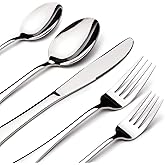 Silverware Set for 8, 40 Piece Heavy Duty Stainless Steel Flatware Utensils Cutlery Set Including Steak Knife Fork and Spoon, Dishwasher Safe, Gift Package for Wedding Housewarming