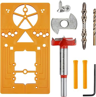 Hyber&Cara Forstner Drill Bit Hinge Jig 35mm Depth Stop Kit