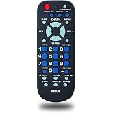 RCA 3-Device Palm-Sized Universal Remote, Long Range IR, Replaces Most Major Remote Brands, Designed for Comfort, RCR503BE