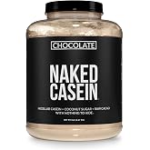 NAKED Chocolate Casein - Chocolate Micellar Casein Protein - 5 Pound Bulk, NSF Certified, GMO-Free, Gluten-Free, Soy-Free, Preservative-Free - Stimulate Muscle Growth - Enhance Recovery - 60 Servings