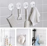 Navoys 12pk 40mm Suction Cup Hooks PVC Metal Window Glass Bath Kitchen Towel view 6