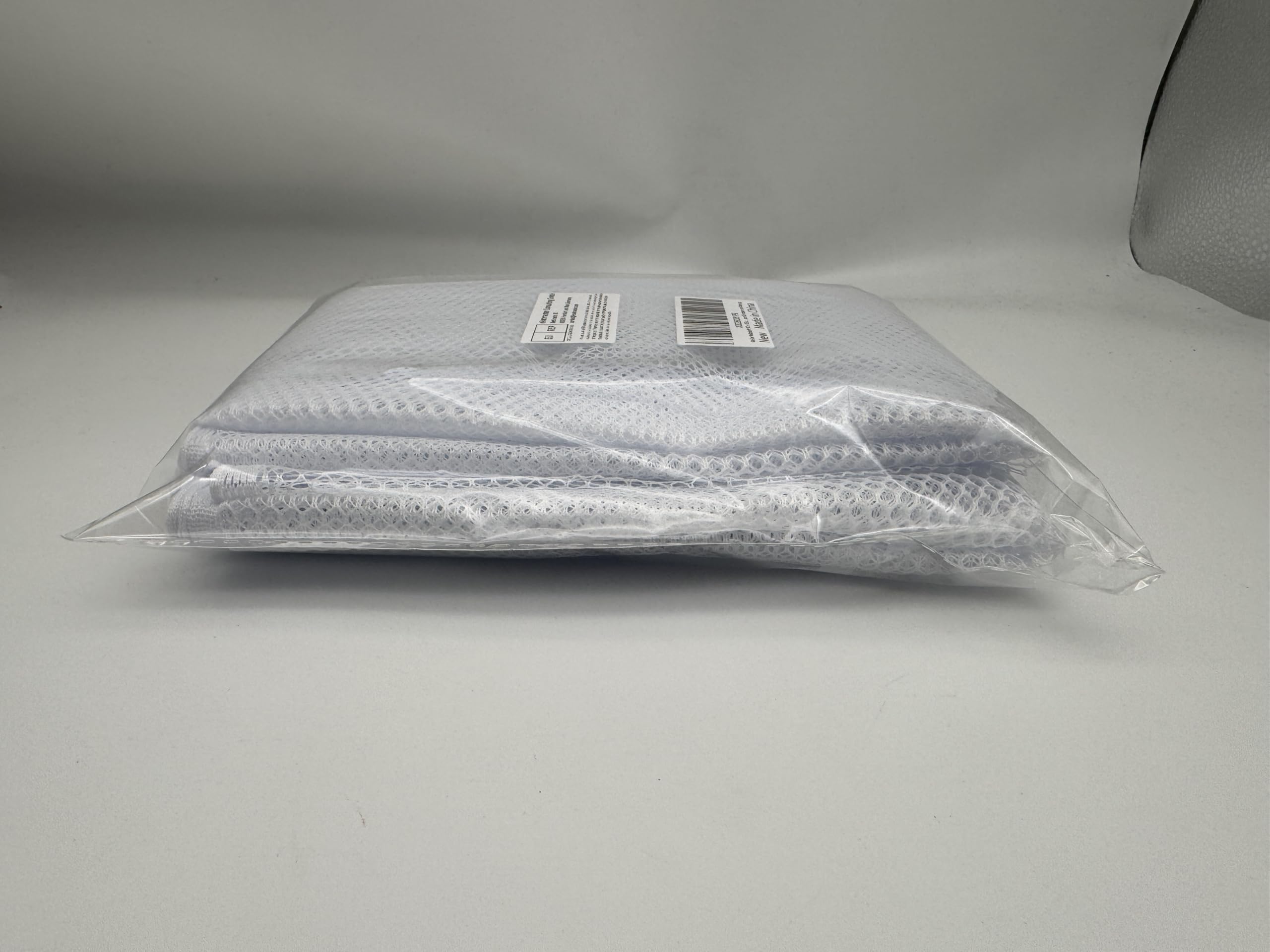 62 X 59 Inch White Mesh Fabric Slightly Stretchy for Sewing Projects, Shopping Bag, Backpack Pocket and Straps and Netting Clothes