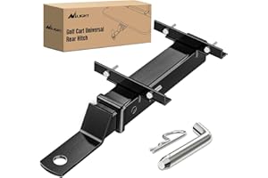 Nilight Universal Golf Cart Trailer Hitch w/2" Receiver Rear Seat Rear Hitch Kit Compatible for Footrest Club Car EZGO Yamaha