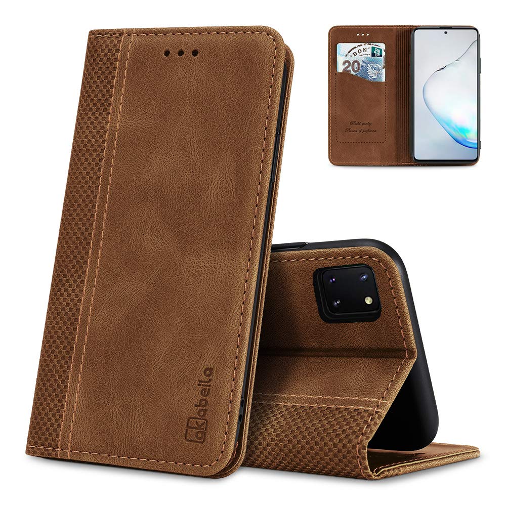 AKABEILA Case for Samsung Galaxy Note 10 Lite / A81 / M60S Premium Leather Flip Wallet Case with Magnetic Closure Kickstand Card Slots Folio Phone Cover Protective Screen Protector Holster Shockproof