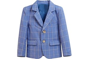 SOBRISAH Little and Big Boy's Formal Blazers Casual Button Suit Jackets Dress School Sport Coats