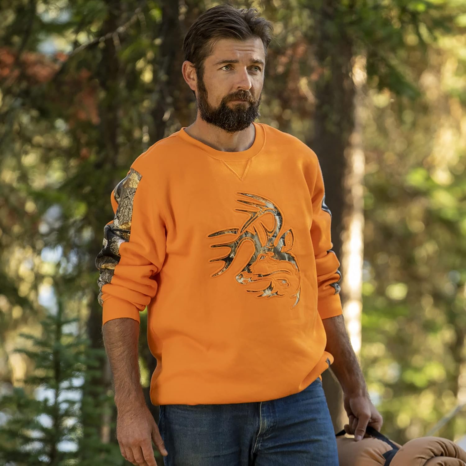 Legendary Whitetails Men's Outfitter Crew Fleece Sweatshirt: Clothing