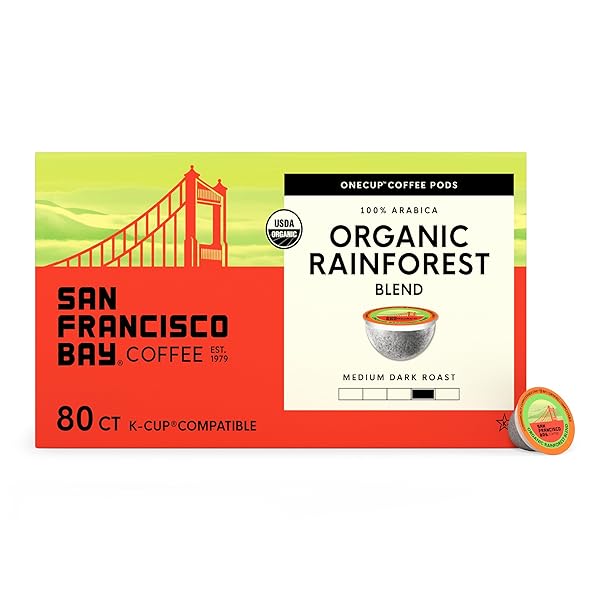 SAN FRANCISCO BAY K-CUP COFFEE PODS, ORGANIC RAINFOREST...