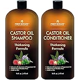 Castor Oil Shampoo and Conditioner - An Anti Hair Loss Set Thickening formula For Hair Regrowth, Anti Thinning Sulfate Free For Men & Women Anti Dandruff Treatment - 16 oz