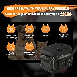 UALLIN Motorcycle Dog Cat Carrier, Portable Pet