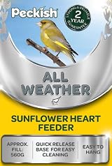Peckish All Weather Sunflower Heart Metal Bird Feeder Large Blue Black view 4