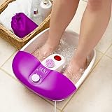 SensioSpa Heated Foot Spa Massager with Bubbles Red Light and Pedicure Set view 5