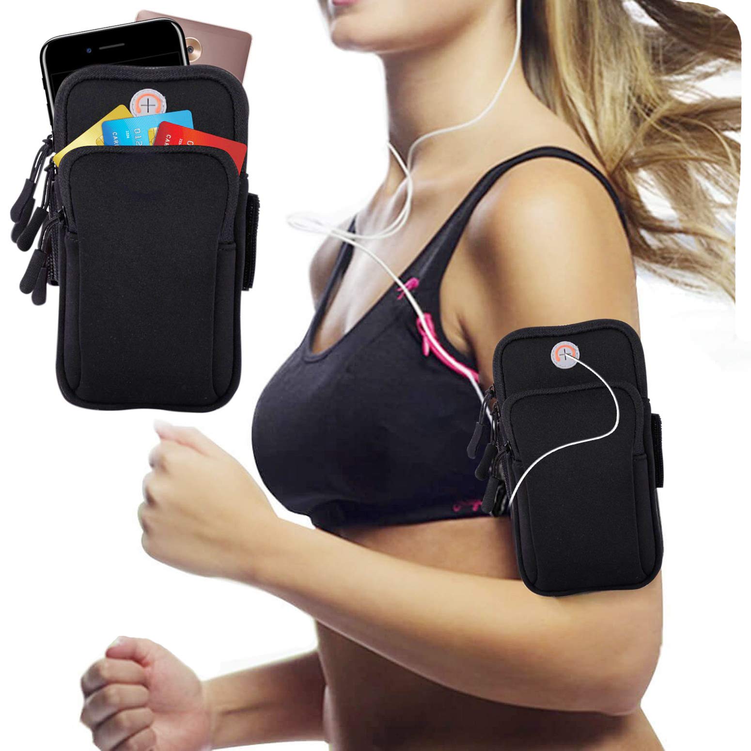 Sports Armband Running Arm Bag Universal for Mobile Phone up to 7.0 inches, iPhone 14 13 Pro 12 11 XS Max X 8 7Plus, Galaxy S22 S21 Plus S10E S9 Huawei Xiaomi