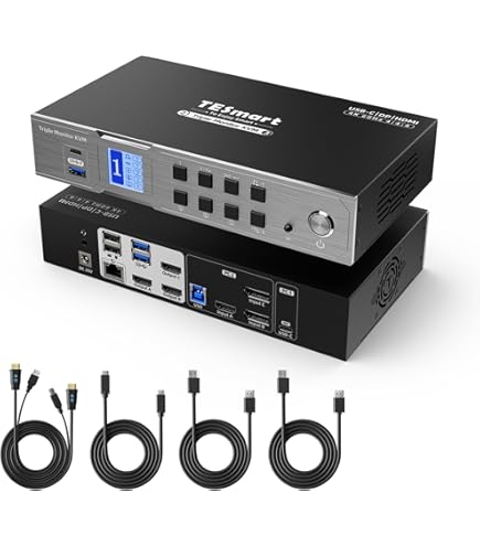 Amazon.com: ATEN 4-Port USB3.0 4K DisplayPort Triple Display