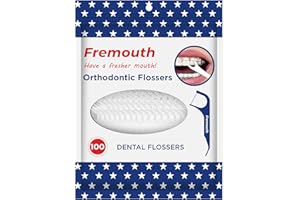 Fremouth 3-in-1 Braces Flossers - Orthodontic Dental Floss Picks, 100 Count (Pack of 1)