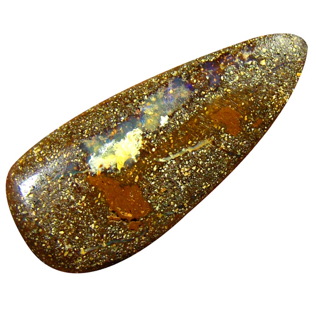 4.87 ct Fancy Shape (24 x 11 mm) Multi Color Australian Koroit Boulder Opal Natural Loose Gemstone