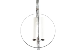 Art Maison Orbit II Wall Sconce Candle Holder, Glass & Circle Metal Wall Decor for Living Room, Dining Room, House Sconce 19"