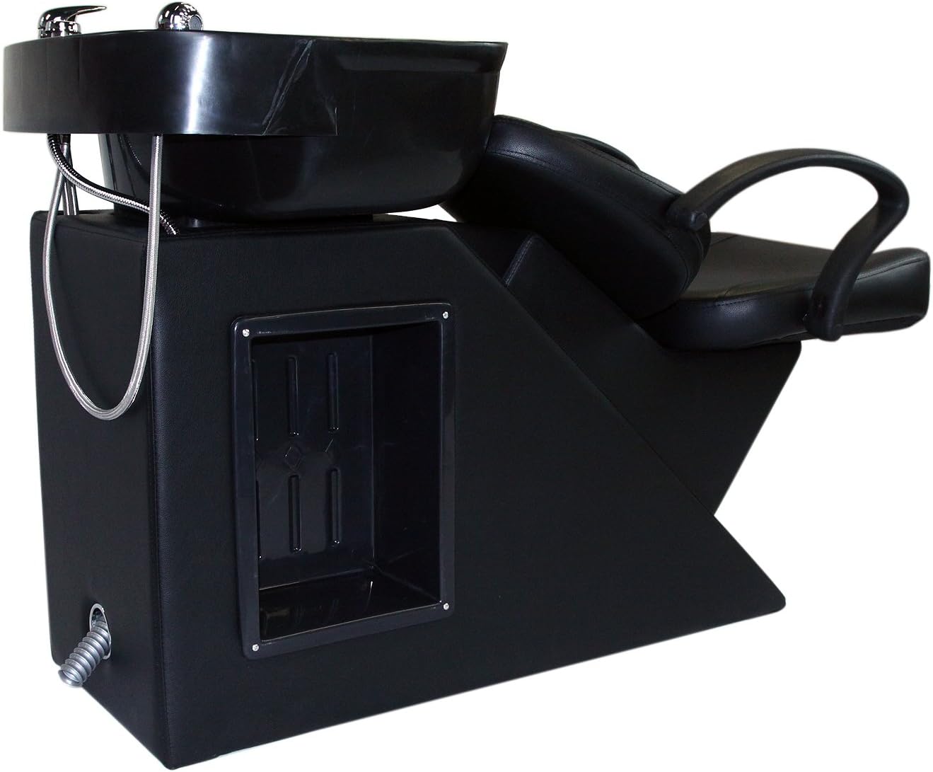 Ainfox Shampoo Barber Backwash Chair, ABS Plastic Shampoo Bowl Sink Chair for Spa Beauty Salon (Black): Home Improvement