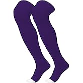 ShinyMatch High Football Socks Multiple Sizes over the Knee Baseball Socks Extra Long for Youth Women and Men