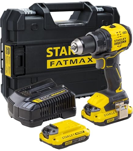 STANLEY Parafusadeira e Furadeira 13mm 20V SBD716D2T 2 Baterias 1