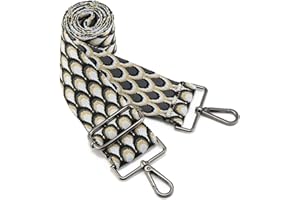 ZOOEASS Nickel Buckles Wide Shoulder Strap Adjustable Replacement Belt Gun Buckles Guitar Style Crossbody Bag Strap