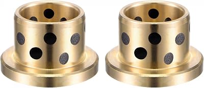 sourcing map Flanged Sleeve Bearings 16mm Bore 20mm OD Brass Oilless Bushings