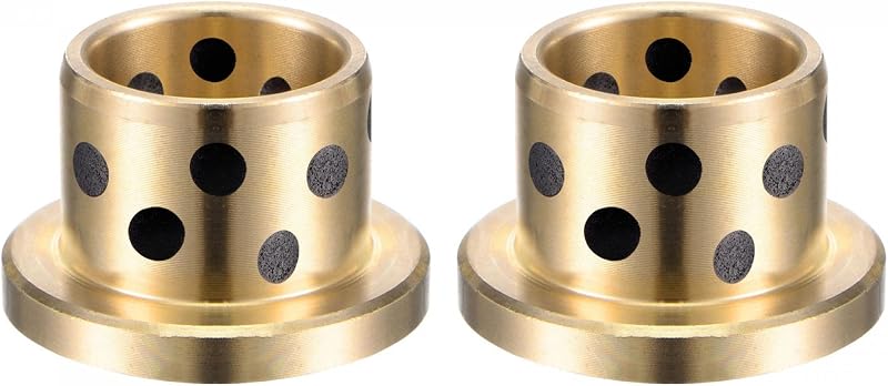 sourcing map Flanged Sleeve Bearings 16mm Bore 20mm OD Brass Oilless Bushings