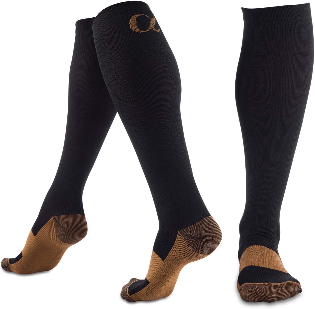 Alpha Copper Compression Socks Black Color 1 Pair Durable and Easy To