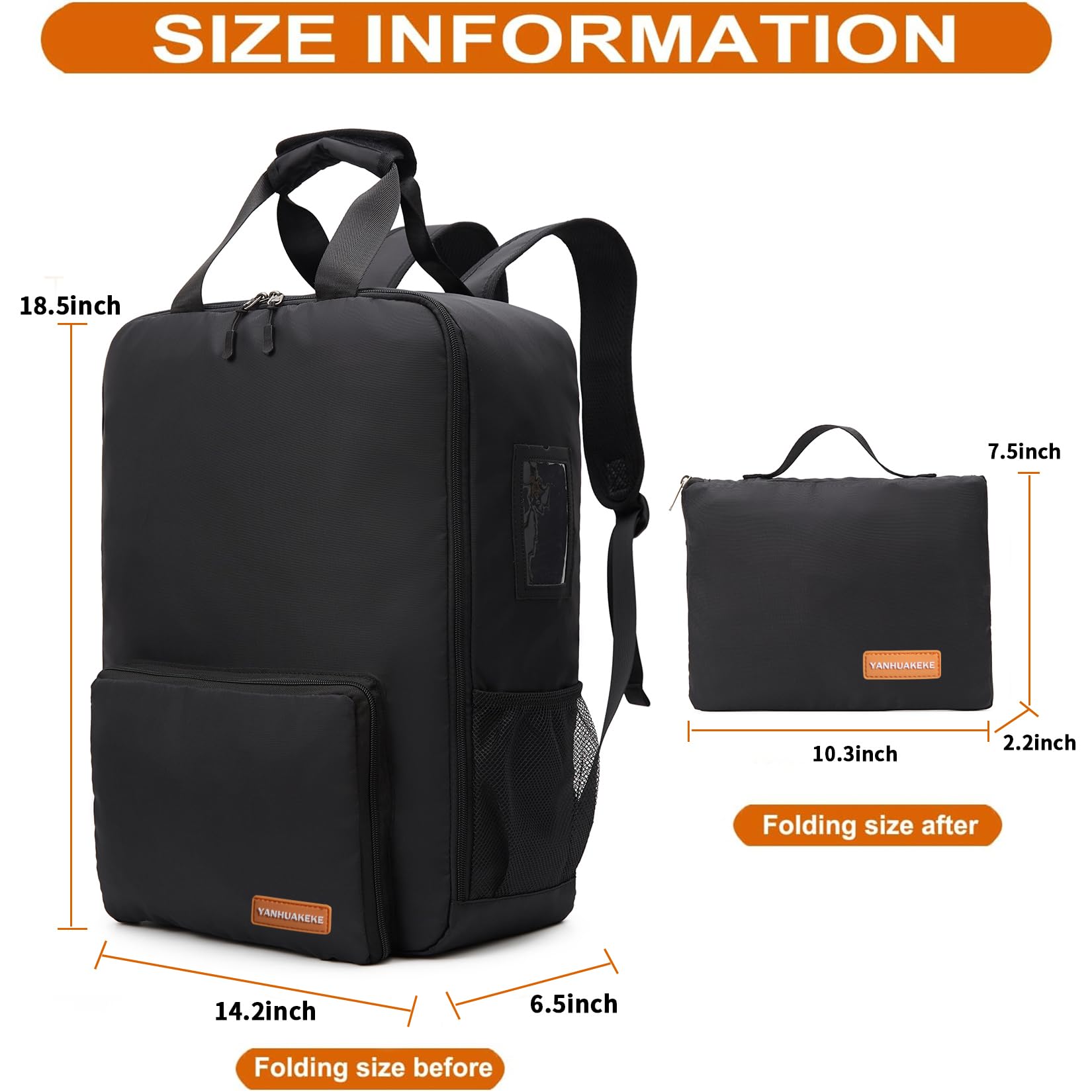 Stroller Travel Bag Compatible with GB Pockit and GB Pockit Air Plus All Terrain, Lightweight Stroller Travel Backpack for Airplane(Black)
