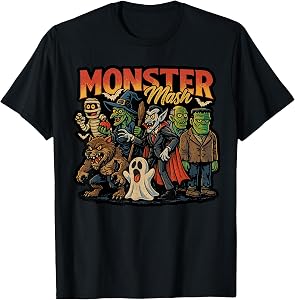 Retro Scary Monster Mash-Inspired T-Shirt