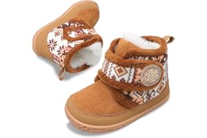JOINFREE Baby Girls Boys Winter Snow Booties Plush Toddlers Cozy House Slippers for Girls Boys