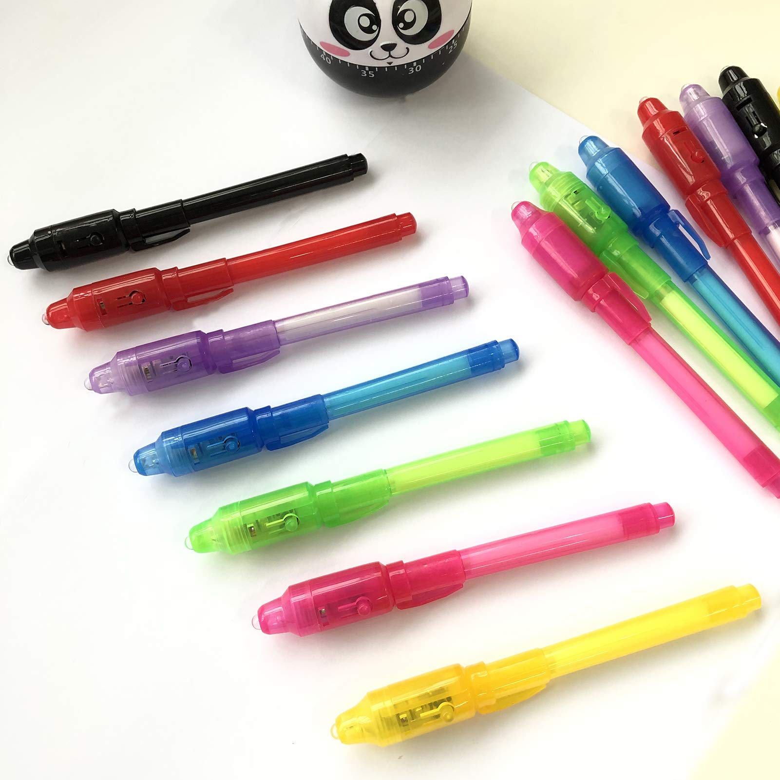 SCStyle Invisible Ink Pen 24Pcs Latest Spy Pen with uv Light Magic Spy Marker Kid Pens for Secret Message and Birthday Party,Writing Secret Message for Easter Day Halloween Christmas Party Bag Gift