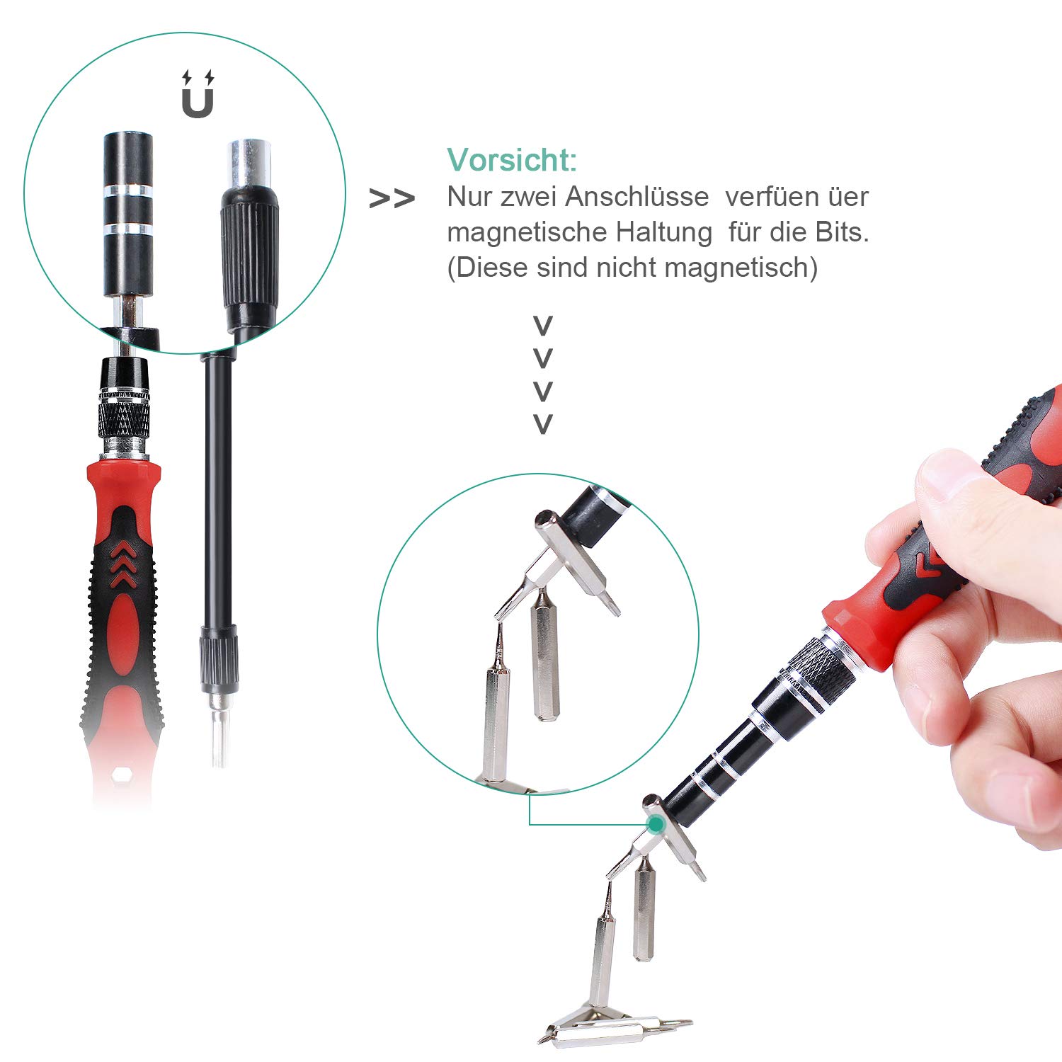 Gocheer Präzisions Schraubendreher Set, 115 in 1 Mini Feinmechaniker Reparatur Werkzeug Set für Elektronik, Smartphone,Laptop, PC, Konsolen, Kamera, Uhrenel