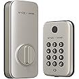 Wyze Auto-Lock Bolt, Fingerprint Keyless Entry Door Smart Bluetooth Deadbolt Replacement, Backlit Keypad, IPX5 Weatherproof, in-App History and Scheduled Access, BHMA, UL 20-Min Fire Rated