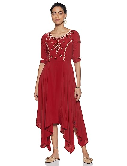 Label ritu kumar red dress Clearance