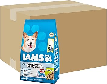 Amazon Co Jp アイムス Iams ドッグフード 体重管理用 中粒 チキン 成犬用 2 6kg 4個 ケース販売 ペット用品