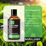 MAYJAM Tea Tree Essential Oil 100ML for Hair Skin Nails Aromatherapy Diffuser view 2
