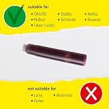 Online Standard Ink Cartridges Pink 6 Pack Made in Austria Fountain Pen Refills view 4