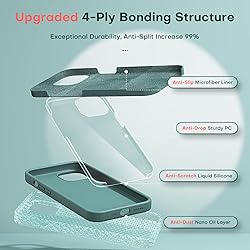 TOCOL for iPhone 14 Case, Slim Silicone Case for 14
